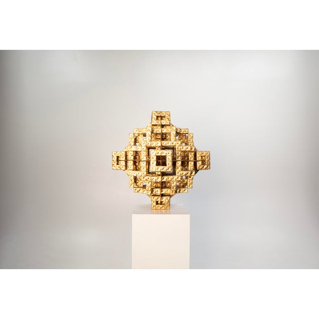 Cubic Fusion Octahedral Pyramid, Original Abstract Sculpture by Vance Houston For Sale - Image 4 of 9