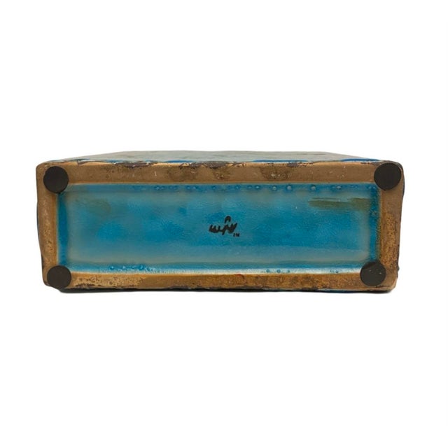 Vintage Willow House Athena Crackle Turquoise Blue Vase For Sale In Atlanta - Image 6 of 7