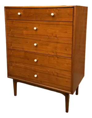 Mid 20th Century Kipp Stewart for Drexel “Declaration” Walnut Mid Century Modern Highboy Dresser