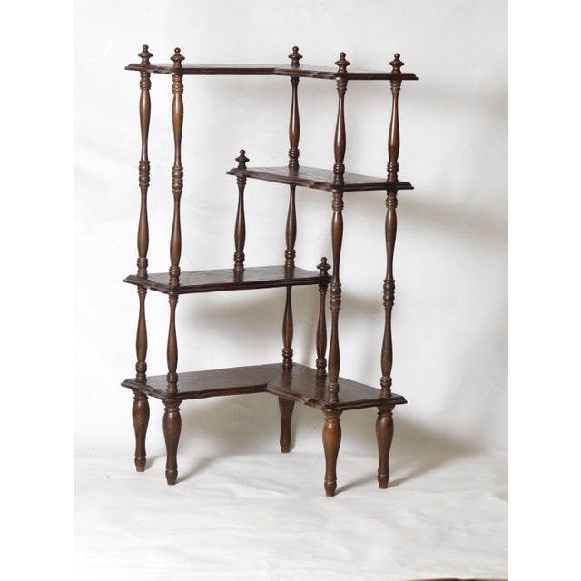 Mahogany Corner Bookcase, France, 1940s For Sale - Image 15 of 15