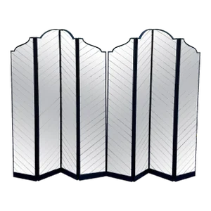 Two Majestic Hollywood Regency Mirrored Screens/ Dividers, Sold Individually