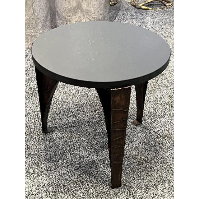 1960s 1960s Paul Evans Slate & Sculpted Metal Table For Sale - Image 5 of 13