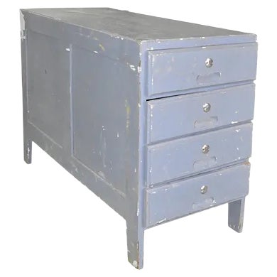 Vintage Grey Chest of Drawers, 1950s For Sale
