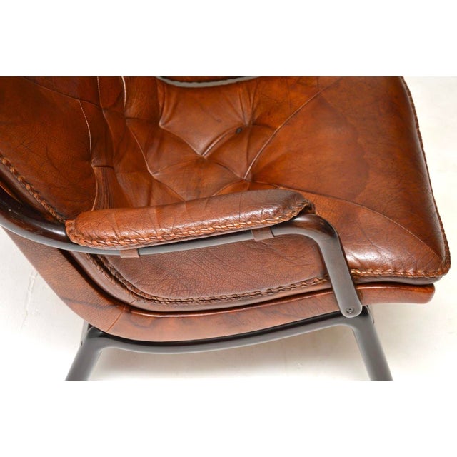 Vintage Danish Leather Armchairs, 1970s, Set of 2 For Sale - Image 13 of 17