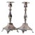Candlesticks in Embossed Silver with Acanthus Leaves For Sale