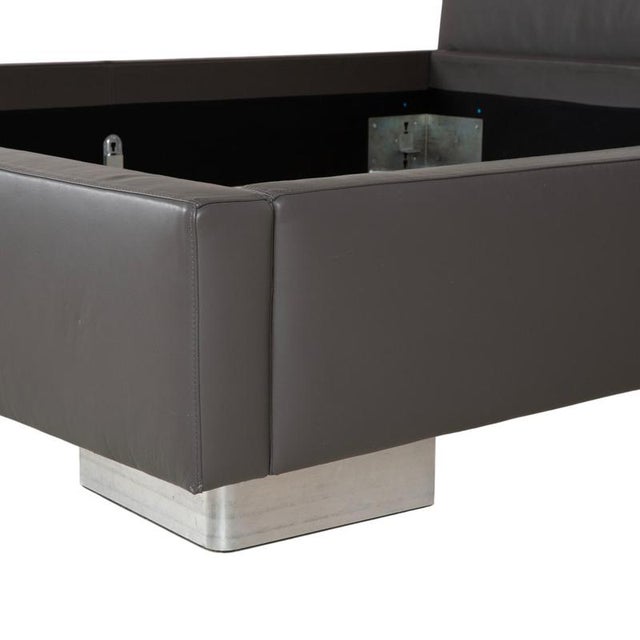 Leather Bed in Grey from Machalke For Sale - Image 6 of 17