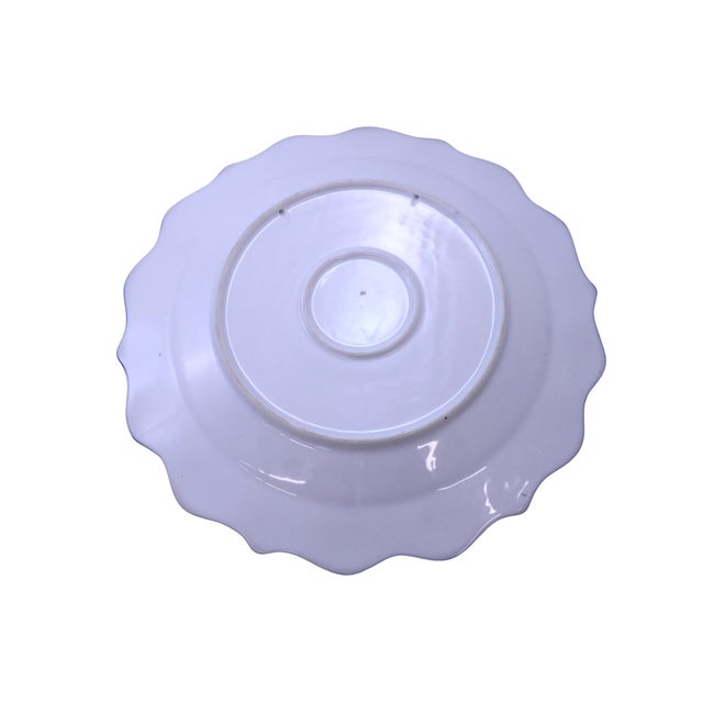 Blue & White Floral Tray For Sale - Image 4 of 4