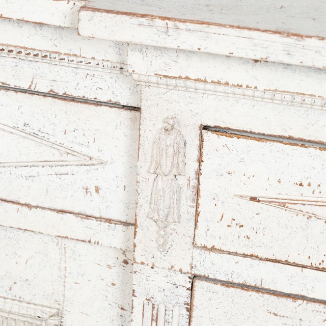 19th Century Swedish White Painted Gustavian Sideboard For Sale - Image 11 of 17