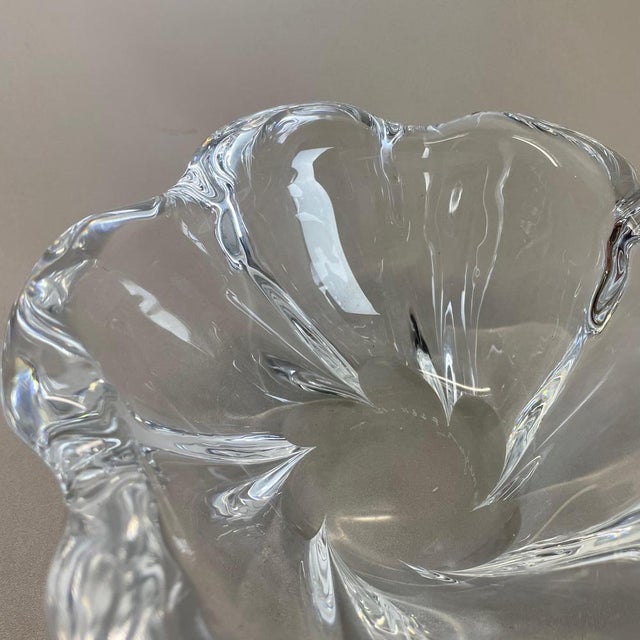 Large Floral Glass Shell Ashtray attributed to Orrefors, Sweden, 1970s For Sale - Image 11 of 17