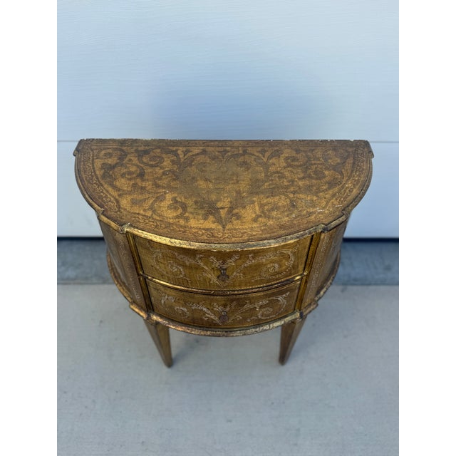 Italian Florentine Two Drawer Side Table/Nightstand For Sale - Image 18 of 18