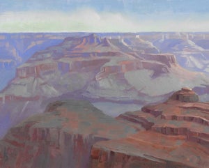 Mather Point by Kirsten Savage | Oil on panel Landscape of the Grand Canyon from Mather Point