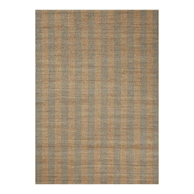 Chris Loves Julia x Loloi Judy Natural / Sky 18" x 18" Sample Rug For Sale