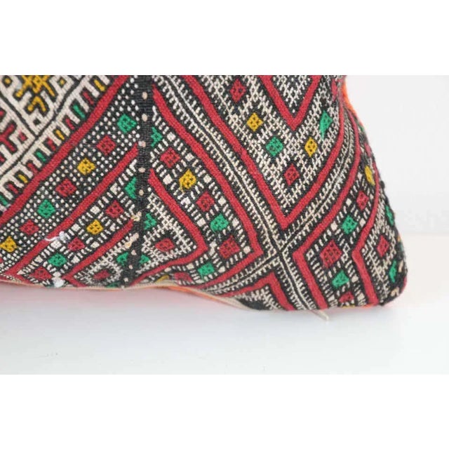 Moroccan African Tribal Throw Kilim Pillow For Sale - Image 11 of 13
