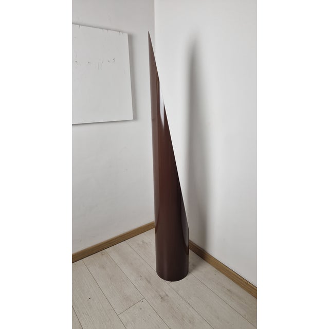 Mid-Century Modern Model Unghia Nail Lipstick Floor Mirror in Brown For Sale - Image 3 of 15