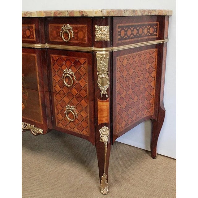 Wood Late 19th Century Dresser in Marquetry For Sale - Image 7 of 18