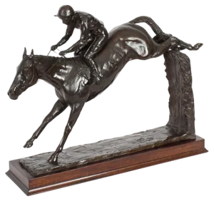 Philip Blacker, Large Figure of Docklands Express, 1993, Patinated Bronze