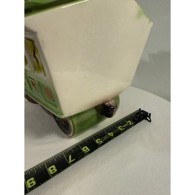 1950s Maurice of California Green & White Ceramic Train Cookie Jar For Sale - Image 11 of 12