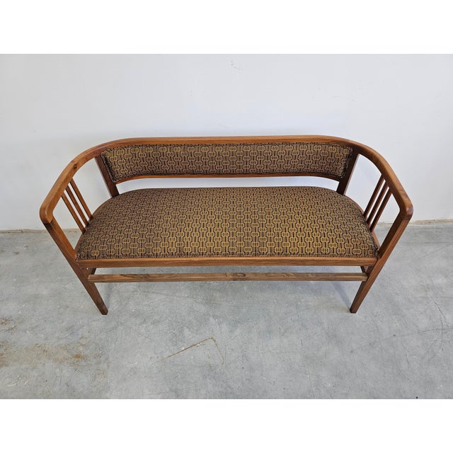 Art Nouveau Bench in Walnut by Otto Wagner, 1890s For Sale - Image 16 of 16