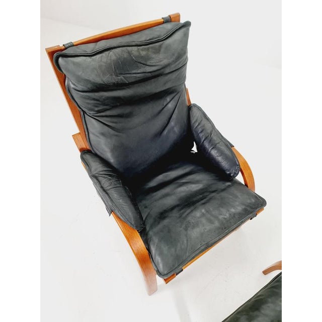 Wood Set of Mid-Century Modern Lounge Chair and Ottoman by Swedese, 1960 For Sale - Image 7 of 18