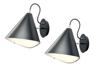 Daniel Becker 'Emily' Wall Lights in Anthracite for Moss Objects - a Pair