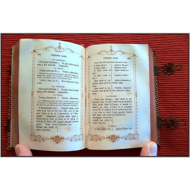 (1859) Clasped Christian Missal With Gauffered Page Edges - Illustrated Antique Devotional Christian Bible Art For Sale - Image 17 of 18