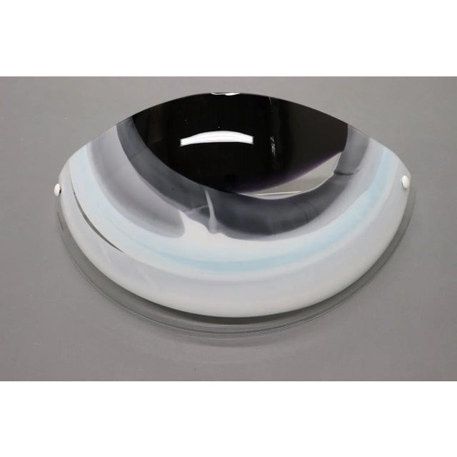 Italian Wall Lamp Murano Hand Blown Transparent Glass For Sale - Image 9 of 13