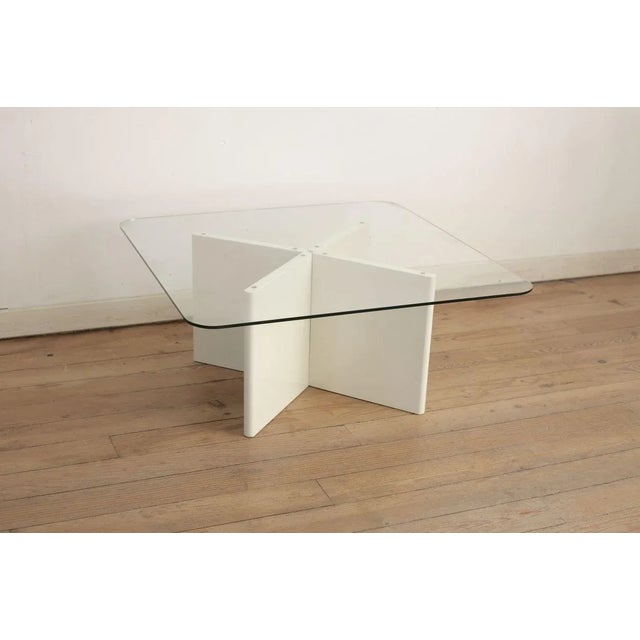 French Lacquered Wood & Glass Coffee Table, 1980s For Sale - Image 15 of 18