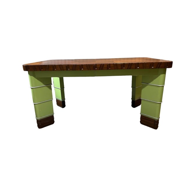 Ultra Rare Kem Weber Dining Table with Three Leaves — Grand Rapids Chair Company, circa 1928 A museum-quality example of...