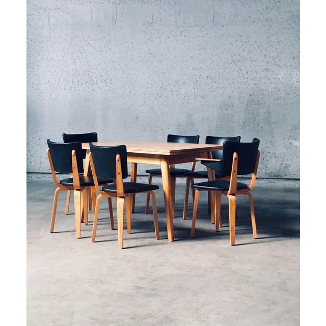 MCM Dutch Design Extendable Dining Table attributed to Cor Alons for Gouda Den Boer, 1950s For Sale - Image 17 of 18