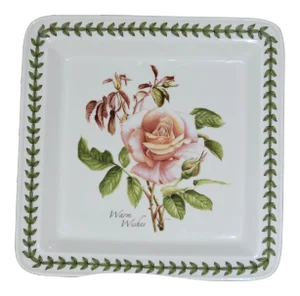 Portmeirion Botanic Roses "Warm Wishes" Large Square Serving Bowl
