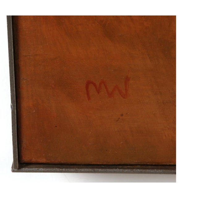 Oil on canvas, monogrammed at lower left, inscribed and titled en verso, presented in a likely original metal frame. Frame...