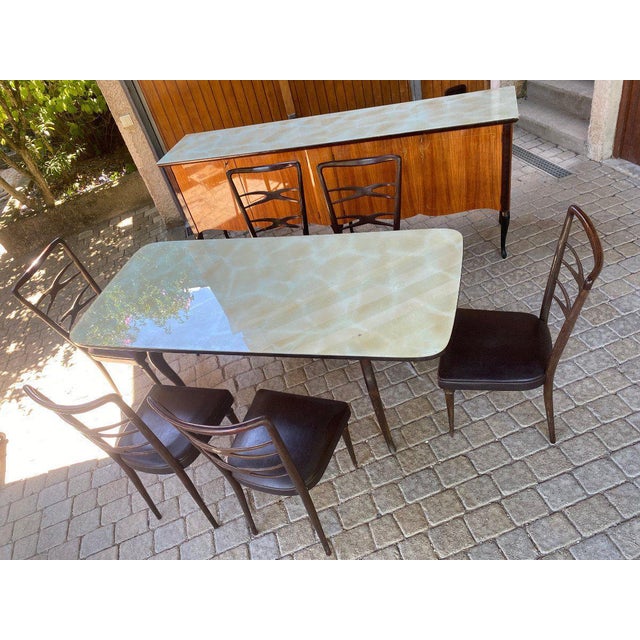 Vintage Italian Dining Room Set, 1960s, Set of 8 For Sale - Image 13 of 13