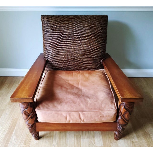 Ralph Lauren 1990s Attributed to Ralph Lauren Safari Lounge Chair For Sale - Image 4 of 18