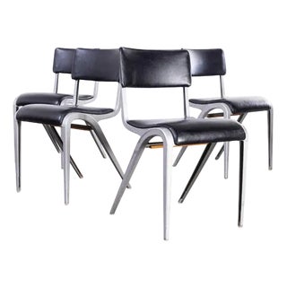 Upholstered Dining Chairs by James Leonard Esavian for ESA, 1950s, Set of 4 For Sale