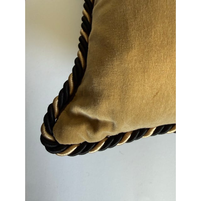 Vintage “Golden Melon” Needlepoint Pillow in the Style of Lycette Designs With Down Insert For Sale - Image 9 of 11