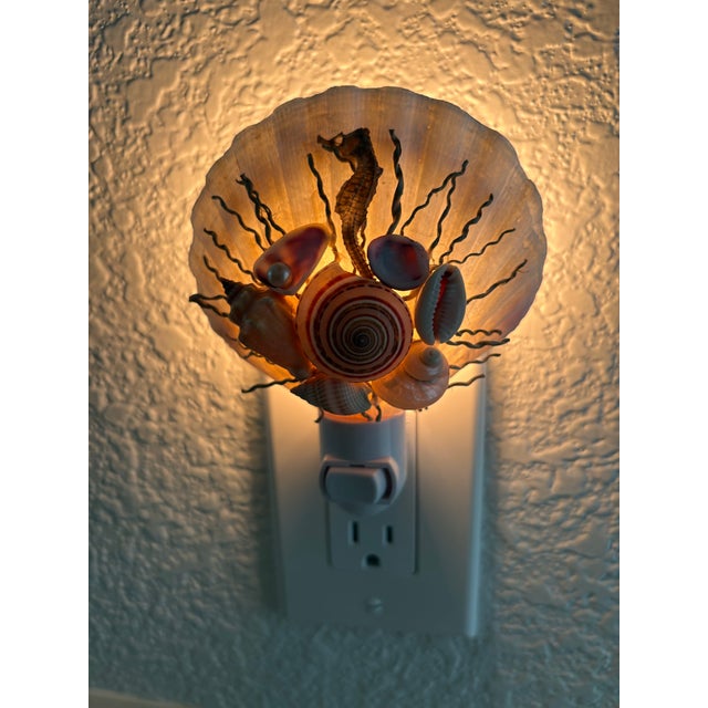 Natural Crafted Beach House Decor Shell Nightlight For Sale In Sacramento - Image 6 of 9