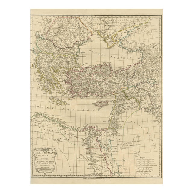 Antique Eastern Roman World Map, 1818 For Sale