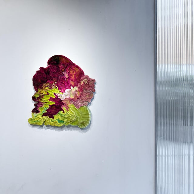 Wall textile in artificial silk by young talent Diana Bitar Signed by Maker