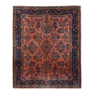 Antique Persian Kashan Rug 8'1" X 10'0" For Sale
