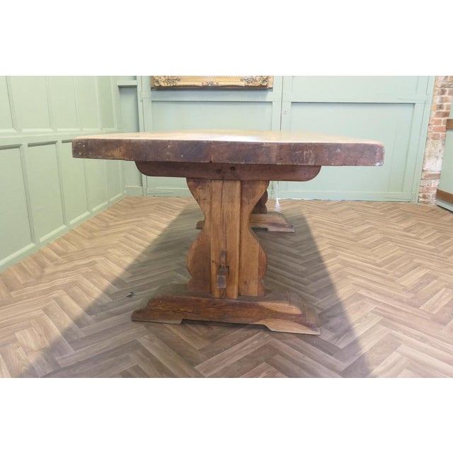 Large French Oak Farmhouse Table For Sale - Image 5 of 8