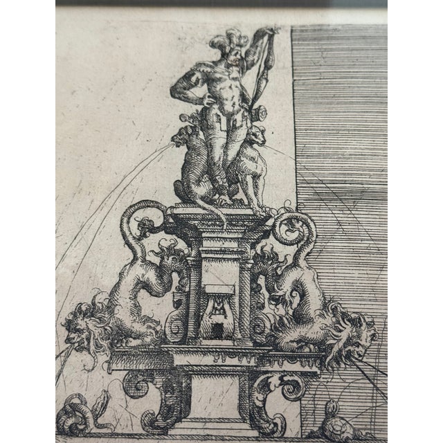 Framed Etchings by Wendel Dietterlin Architectural - Set of 4 For Sale - Image 4 of 16