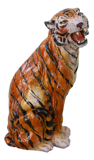 Large Italian Ceramic Tiger, 1970s