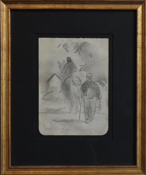 Guillaume Dulac, Returning Home, 1920s, Pencil on Paper