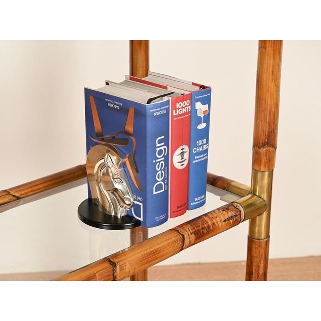 Silver-Plated Horse Bookends by Pierre Cardin for Lamag, Italy, 1980s, Set of 2 For Sale - Image 3 of 16