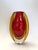 Murano Style Sommerso Art Glass Vase in Red and Amber For Sale In Chicago - Image 6 of 12