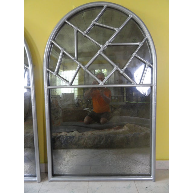 Vintage Art Deco Cracked Ice Mirror - a Pair. Featured in Kips Bay Palm Beach Decorator Show House.