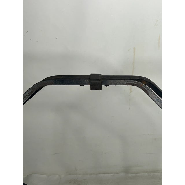 Mid Century Octagonal Log Holder in Wrought Iron For Sale - Image 4 of 10