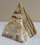 Large 7” Banded Calcite Stone Pyramid Display Object Feng Shui For Sale - Image 9 of 12
