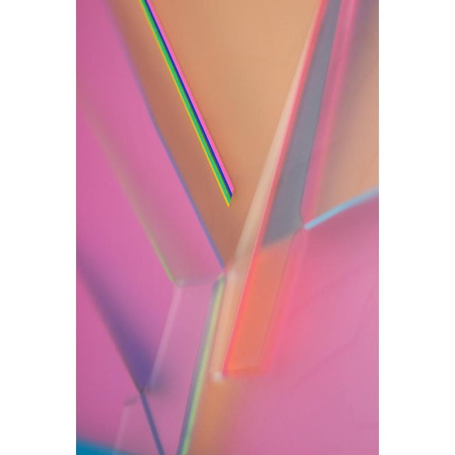Contemporary Kal Mansur, Abstract Pink Sojourn One Wall Sculpture, 2025, Acrylic For Sale - Image 3 of 16