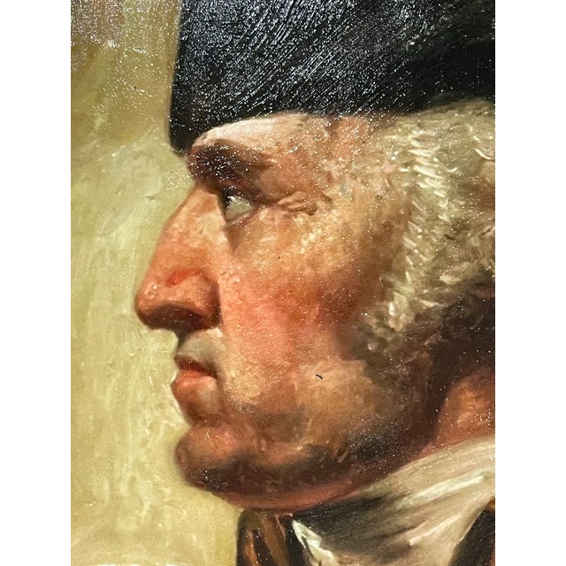 Hand-Textured George Washington Reproduction Print in Vintage Federal-Style Eagle Frame For Sale - Image 12 of 12